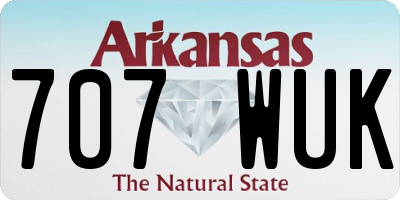 AR license plate 707WUK