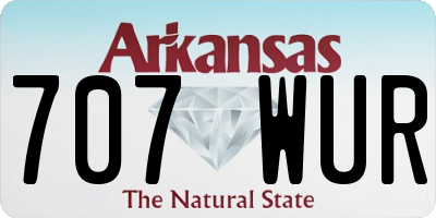 AR license plate 707WUR