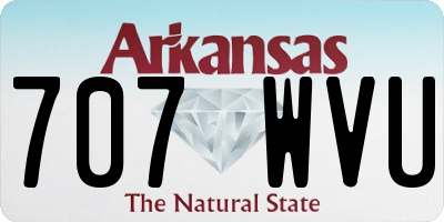 AR license plate 707WVU
