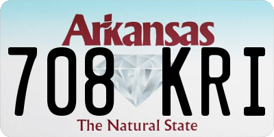 AR license plate 708KRI