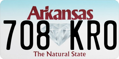AR license plate 708KRO