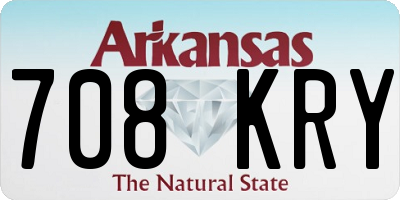 AR license plate 708KRY