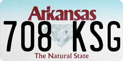 AR license plate 708KSG