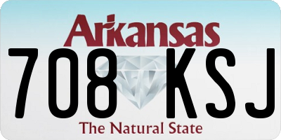 AR license plate 708KSJ