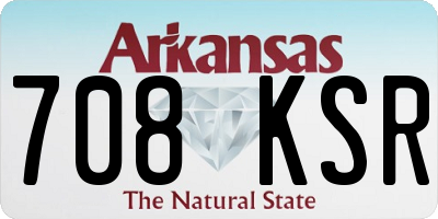 AR license plate 708KSR
