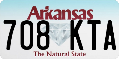 AR license plate 708KTA