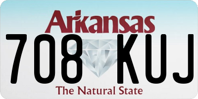 AR license plate 708KUJ
