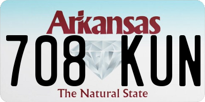 AR license plate 708KUN