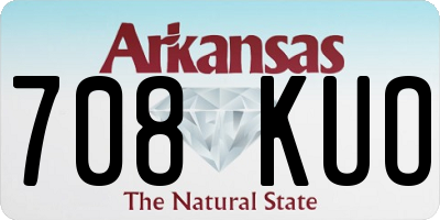 AR license plate 708KUO