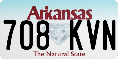 AR license plate 708KVN