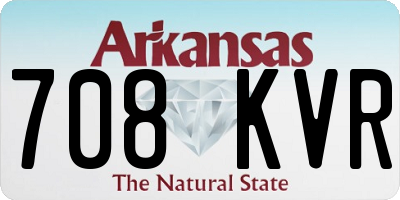 AR license plate 708KVR