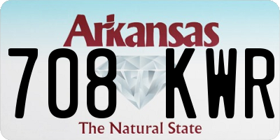 AR license plate 708KWR