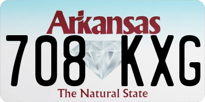 AR license plate 708KXG
