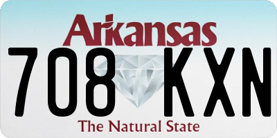 AR license plate 708KXN