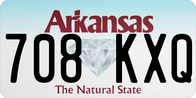 AR license plate 708KXQ
