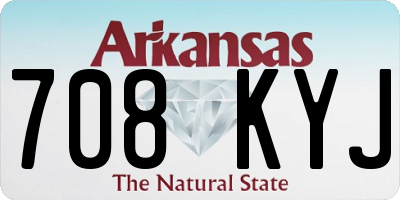 AR license plate 708KYJ