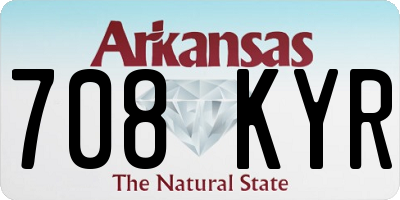AR license plate 708KYR