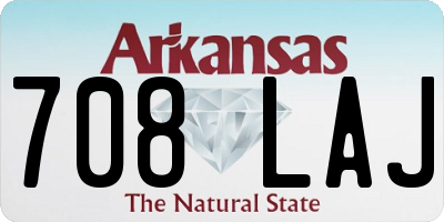 AR license plate 708LAJ