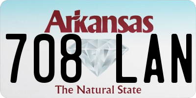 AR license plate 708LAN