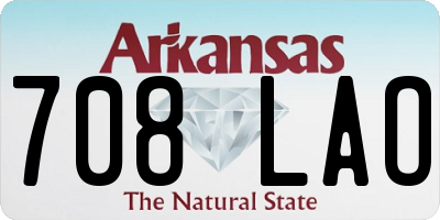 AR license plate 708LAO