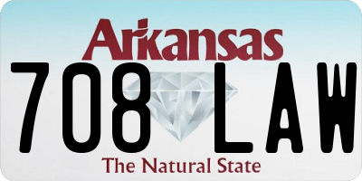 AR license plate 708LAW