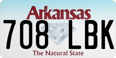 AR license plate 708LBK