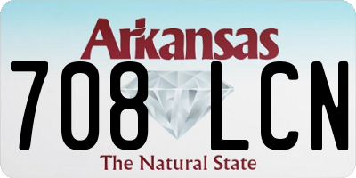 AR license plate 708LCN
