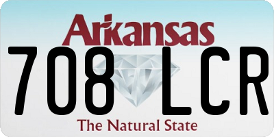 AR license plate 708LCR