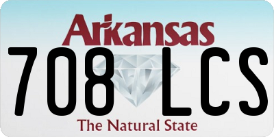 AR license plate 708LCS