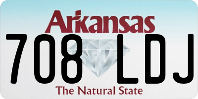 AR license plate 708LDJ