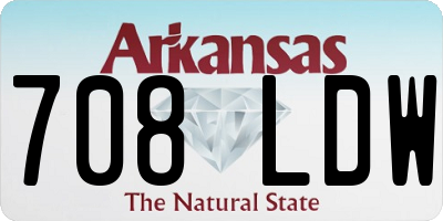 AR license plate 708LDW