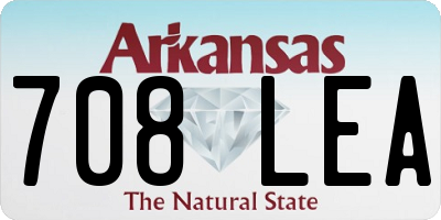 AR license plate 708LEA