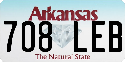 AR license plate 708LEB