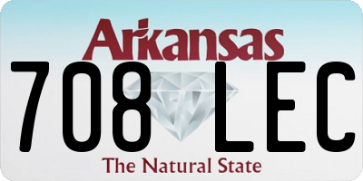 AR license plate 708LEC
