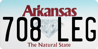 AR license plate 708LEG