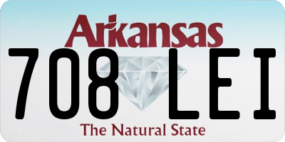 AR license plate 708LEI