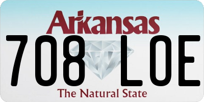 AR license plate 708LOE