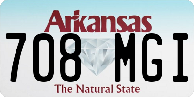 AR license plate 708MGI