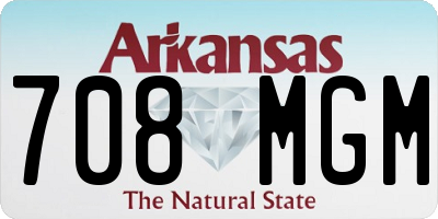 AR license plate 708MGM