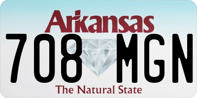 AR license plate 708MGN