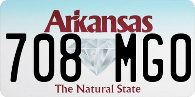 AR license plate 708MGO