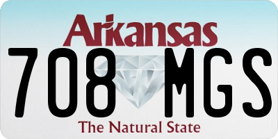 AR license plate 708MGS