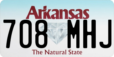 AR license plate 708MHJ