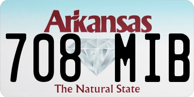 AR license plate 708MIB