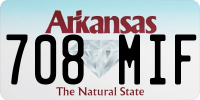 AR license plate 708MIF
