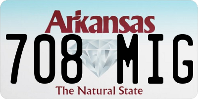 AR license plate 708MIG