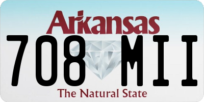 AR license plate 708MII