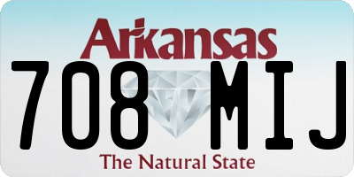 AR license plate 708MIJ
