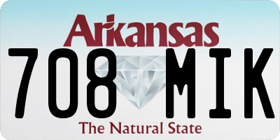 AR license plate 708MIK