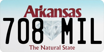 AR license plate 708MIL